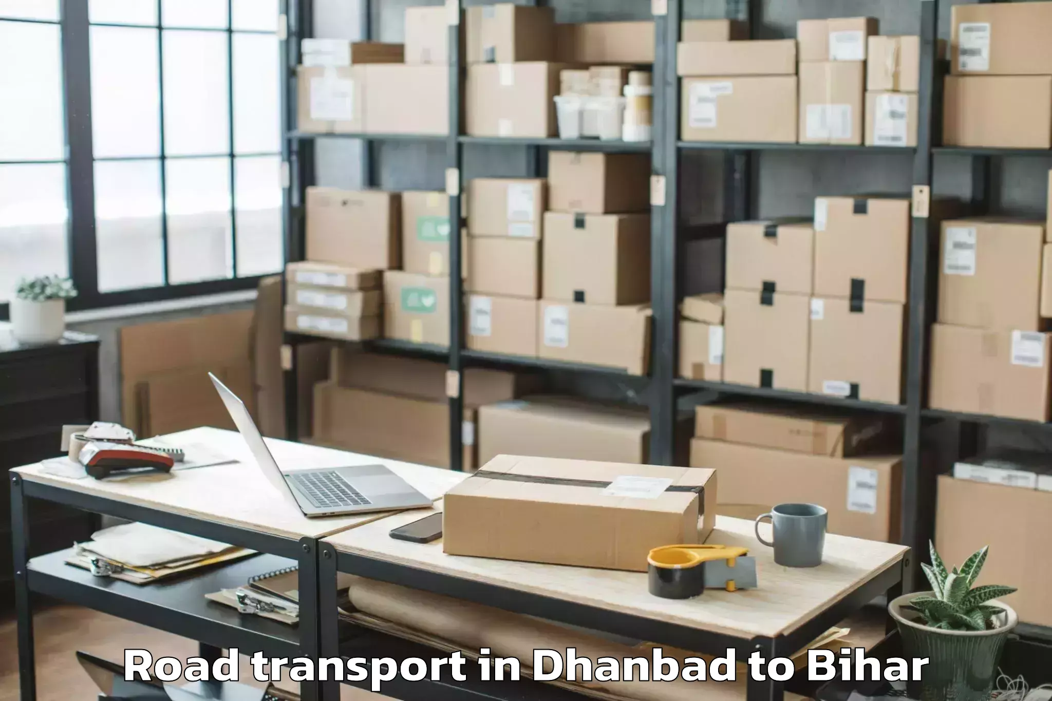 Reliable Dhanbad to Warisnagar Road Transport